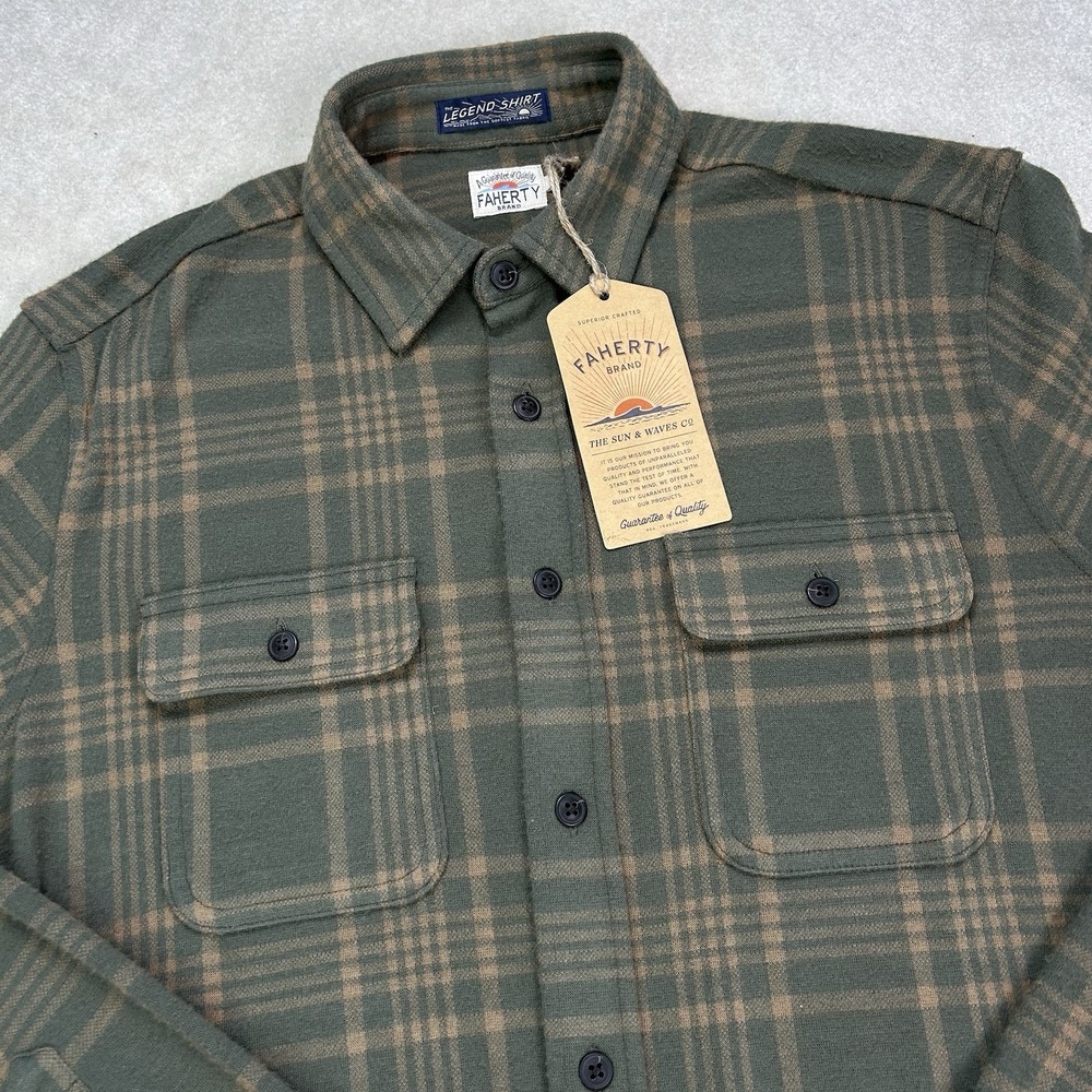 Faherty Legend Sweater Shirt Men's XXL NWT Overshirt  Plaid